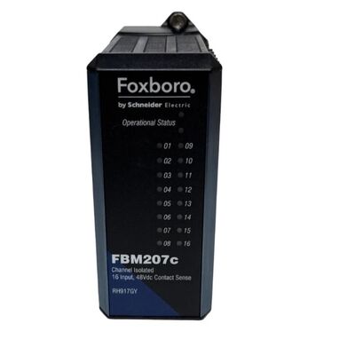 Foxboro FBM207C 16-Channel Voltage Monitor Module with 15 to 60 V DC Range and Channel Isolation