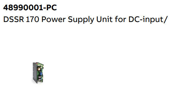 DSSR 170 48990001-PC ABB Power Supply Unit for DC-input